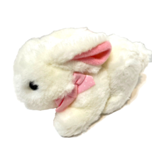 Vintage 1987 Dakin Plush Pink and White Bunny Stuffed Animal 6.5 inches - £12.31 GBP