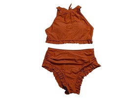 Brand New Two-piece Bikini Set  Size Medium Rust Color New Without Tags - $12.38