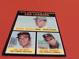 1971 Topps A.L. E.R.A. Leaders 1970 #67 Nm / Mint Or Better !! - £66.55 GBP