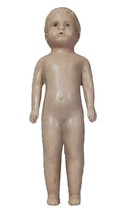 Vintage Irwin Doll Celluloid 4&quot; Non Jointed Rigid DAMAGED FOOT LEG 1940s - £4.46 GBP