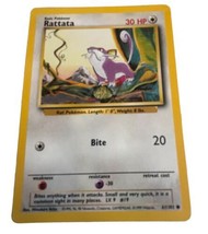 Rattata Pokémon TCG 61/102 Base Set Unlimited Common Vintage MP - £0.79 GBP