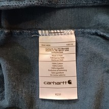 Carhartt Crewneck Men’s Teal Blue Cotton Shirt Long Sleeve Size XL image 4