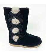 Koolaburra by UGG Victoria Tall Womens Black Faux Fur Shearling Suede Boots - $49.95