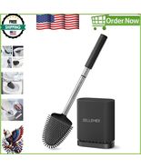 Flexible Silicone Toilet Brush with Stainless Steel Holder - Effortless ... - $350.07 MXN
