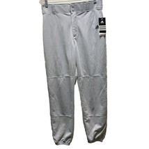 Adidas Baseball Pants Climalite Triple Stripe Open Bottom Mens Size Medium Gray - £11.43 GBP