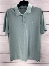 Travis Mathews Men&#39;s Zinna Golf Polo Shirt Beryl Green Medium - $17.77