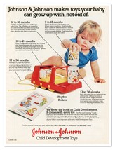 Johnson &amp; Johnson Child Development Toys Vintage 1982 Print Magazine Ad - £7.66 GBP