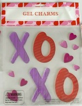 Valentine Love Hearts Window Gel Clings Girls Hugs Kisses XO Sticks to Glass - £14.23 GBP