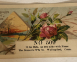 Flowery Calling Card Victorian Trade Card Wallingford Connecticut VTC1 - $4.94