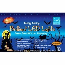 Brilliant LED Lights - Energy Saving - Orange Bulb - 60 Count - Halloween - £11.25 GBP