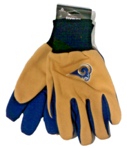 2016 Logo NFL Los Angeles Rams Utility Work Gloves Gold w/Blue Palm FOCO - £8.62 GBP