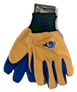 2016 Logo NFL Los Angeles Rams Utility Work Gloves Gold w/Blue Palm FOCO - £8.78 GBP