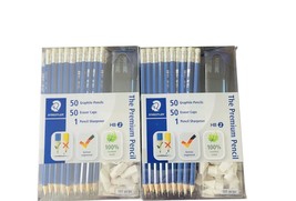 STAEDTLER Pencil Set 200 Pieces Includes 100 pencils and 100 Eraser Caps - £12.60 GBP