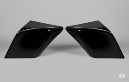 Black Cherry Stretched Extended Side Covers For Harley Street Road Glide - $147.51