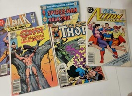 lot of five assorted old comic books - Conan Arrk Spider-Man Thor Lois Lane - £11.00 GBP