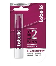Labello Lips2Kiss Black Cherry Lip balm/ Chapstick Made In Germany Free Us Ship - £15.81 GBP
