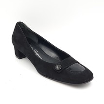 Salvatore Ferragamo Women Low Pump Heels Size US 8.5AA Black Suede - £28.48 GBP