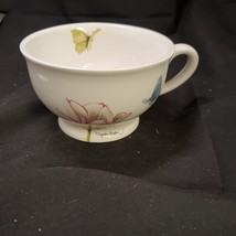 Marjolein Bastin Natures Journey Oversize Coffee Chocolate Cup Flowers Butterfly - $9.50