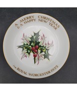 Vintage Royal Worcester 1955 Merry Christmas Happy New Year Bone China E... - $39.59