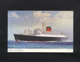 Vintage Postcard Linen Cunard R M S Sylvania Boats Ships Ocean Liners  - £6.24 GBP