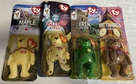 McDonald’s Set Of 4 Ty Teenie Beanie Babies Britannia Glory Erin Maple 1999 #1 - £16.02 GBP