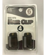 NO SEWING OR GLUE NEEDED BROWN SNAP CLIPS FOR HAIR EXTENSION 6 CLIPS/PACK  - $4.99