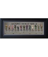History World War II Framed Print Poster 36x11.75 Flag  Grooved Frame Mo... - $127.71