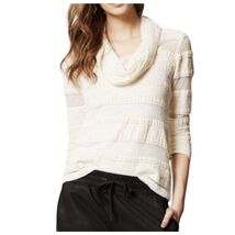 TINY Lace Sheer Panel Top Size XL Cream Layering Whimsigoth Cowl Neck St... - $31.92 CAD