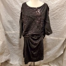 David Meister Women&#39;s Black Sequin Dress, Size 8 - £39.46 GBP