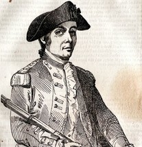 John Paul Jones Portrait 1845 Woodcut Print Victorian Revolutionary War ... - $39.99