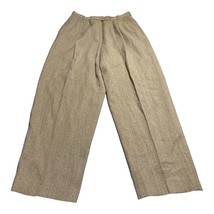 Liz Claiborne Pants Women 12 Beige Stretch Pocket High-Rise Pleated Stra... - $22.24