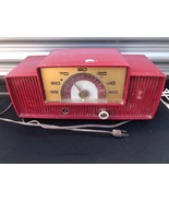 General Electric Radio 427 Cinnamon Red 1954 Parts or Repair Not Tested - £17.12 GBP