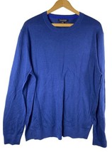 Banana Republic 100% Merino Wool Sweater Mens Large Brilliant Blue Pullover - $1,119.14 MXN