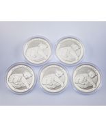 Lot of 5 2012 Australia Silver 1oz Koalas (BU Condition) in Capsules KM#... - $10,386.06 MXN
