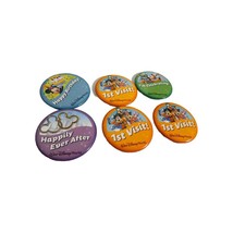 lot of 6 walt disney world button pinback Souvenirs - £5.23 GBP