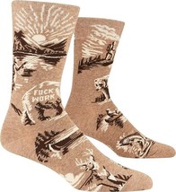 Blue Q Men’s Funny Novelty Crew Socks F**k Work Socks Deer Bear (shoe size 7-12) - $14.84