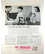 Vintage Print Ad 1956 The Travelers Insurance Company Family Photo Adver... - £7.72 GBP