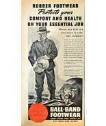 WWII-1944 Vintage Print Ad-BALL BAND FOOTWEAR-Buy War Bonds-Rubber Footw... - $18.94 CAD