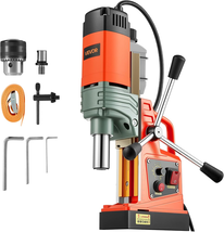 2810 Lbf Power Portable Mag Drill Press, 0–800 RPM Adjustable Speed, wit... - $296.29