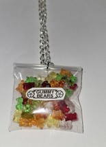 Gummy Bear Bag Necklace Silver Kids Candy Charm - £7.21 GBP
