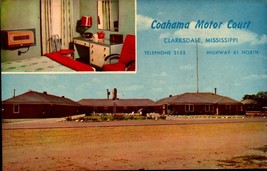 Coahama motor Court #2 Clarksdale Mississippi MS linen postcard bk55 - £4.66 GBP