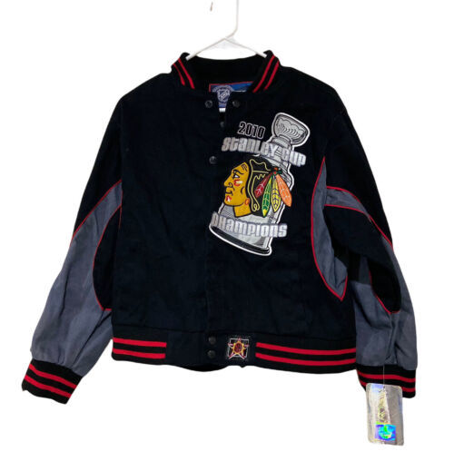 VTG  90's Chicago Blackhawks Stanley Cup Jacket Youth JH Design NHL NWT Sz 12 - £34.06 GBP