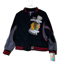 VTG  90&#39;s Chicago Blackhawks Stanley Cup Jacket Youth JH Design NHL NWT ... - £34.06 GBP