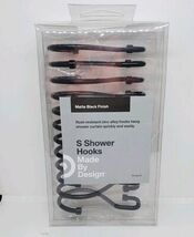 Threshold S Hook Shower Curtain Rings Matte Black Rust Resistant Zinc image 2