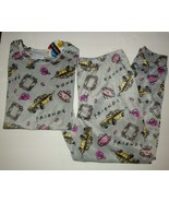 New Friends TV Show Women&#39;s Velour Long Sleeve 2 Pc Pajama Set Gray Large - $847.94 MXN