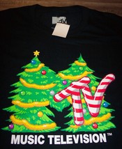 Mtv Music Television Christmas Tree Holiday T-Shirt Mens Medium New w/ Tag - £15.82 GBP