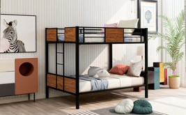 Full-Over-Full Bunk Bed Modern Style Steel Frame Bunk Bed - $442.36