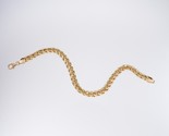 18K Yellow Gold Fancy Braided Flat Wheat Chain Bracelet 8&quot; Length Fine E... - £864.42 GBP
