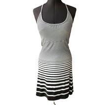 Dakini Athletic Dress Black &amp; White Stripe Sz. XS Scoop-Neck Knee-Length - $369.07 MXN