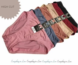 3 6 Pack High Cut Microfiber Light Tummy Control Full Seat Coverage Biki... - $17.44+